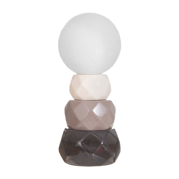 Лампа настольная Лампа настольная "Амани" 1х40Вт Е14 белый/кофе 11,5х11,5х28см