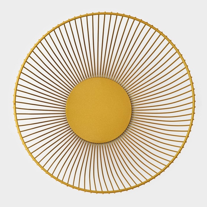 Фруктовница Доляна &laquo;Империя&raquo;, 24,5&times;24,5&times;14 см, золотой