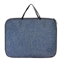 Папка с ручками текстильная А4, Calligrata "Офис", для бумаг, для офиса, нейлон 600D, серая, ПМ/1, 350 х 270 х 20 мм