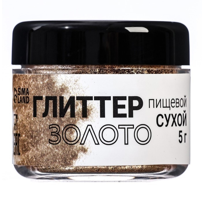 Глиттер кандурин "Золото", фракция" 50-500 &micro;m, 5 г