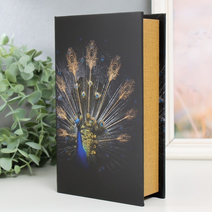 Сейф-книга дерево кожзам Сейф-книга дерево кожзам "Павлин" 21х13х5 см
