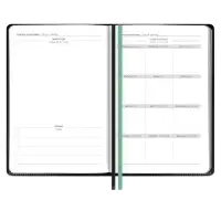 Ежедневник Alanis, недатированный, черный c бирюзовым Ежедневник Alanis, недатированный, черный c бирюзовым