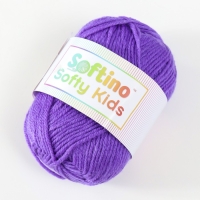 Пряжа 100% акрил "Softy Kids" 90м &plusmn;5м 50 гр цвет сине-фиолетовый