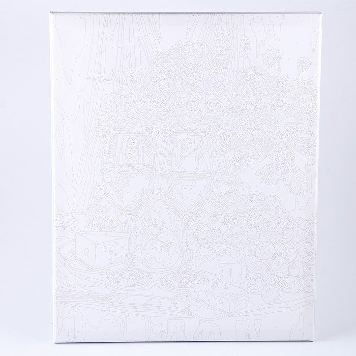 Картина по номерам на холсте с подрамником Картина по номерам на холсте с подрамником "Вино с сыром" 40*50 см