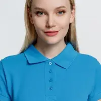 Рубашка поло женская Virma Premium Lady, бирюзовая, размер 3XL