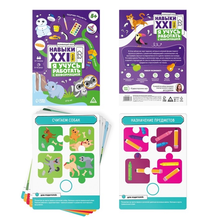 Развивающий набор &laquo;Навыки XXI века. Я учусь работать с информацией&raquo;, 15 карт, 5+