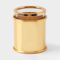 Набор ложек на подставке &laquo;Авалон. Перо&raquo;, 5,5&times;5,5&times;7,5 см, 6 шт, цвет золотой