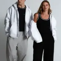 Толстовка унисекс оверсайз Zippy, белая, размер XL/XXL Толстовка унисекс оверсайз Zippy, белая, размер XL/XXL