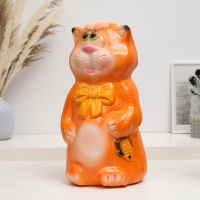 Копилка "Кот с бантом и рыбкой" рыжий, 38см Копилка "Кот с бантом и рыбкой" рыжий, 38см