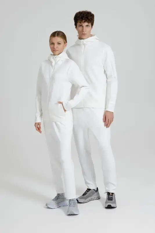 Куртка с капюшоном унисекс Begi, молочно-белая, размер S