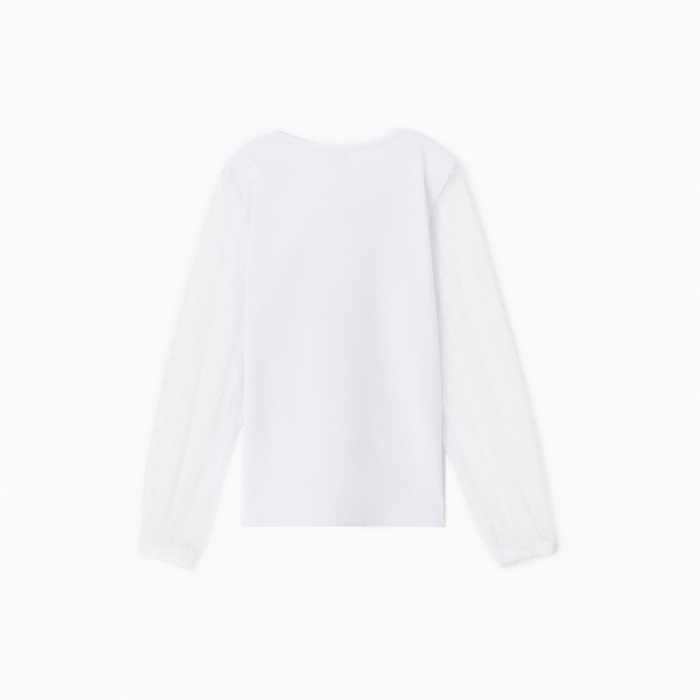 Джемпер школьный для девочки, цвет белый, рост 128 см