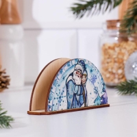 Салфетница "Дед Мороз и Снегурочка", 13,5&times;3,1&times;6 см