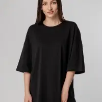 Футболка унисекс оверсайз Crosstown, черная, размер M