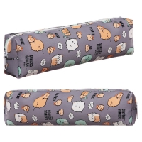 Пенал школьный на молнии "Милашки" Calligrata, серый Пенал школьный на молнии "Милашки" Calligrata, серый