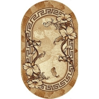 Ковёр &laquo;Мокко&raquo; овальный 150х205 см, 100% полипропилен, джут