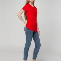 Футболка женская T-bolka Lady красная, размер L