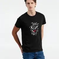 Футболка &laquo;Нежен&raquo;, черный меланж, размер M