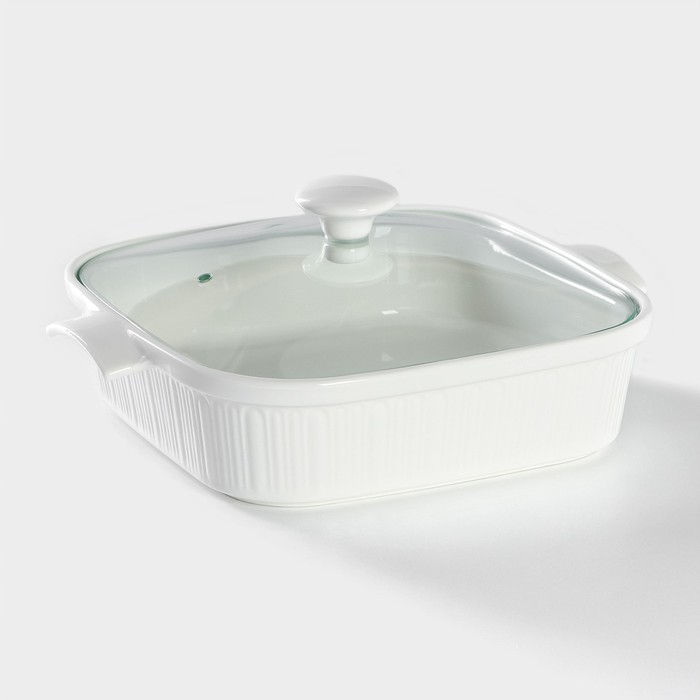 Мармит из жаропрочной керамики квадратный Magistro &laquo;Бланш&raquo;, 2,2 л, 27,5&times;23,2&times;12 см