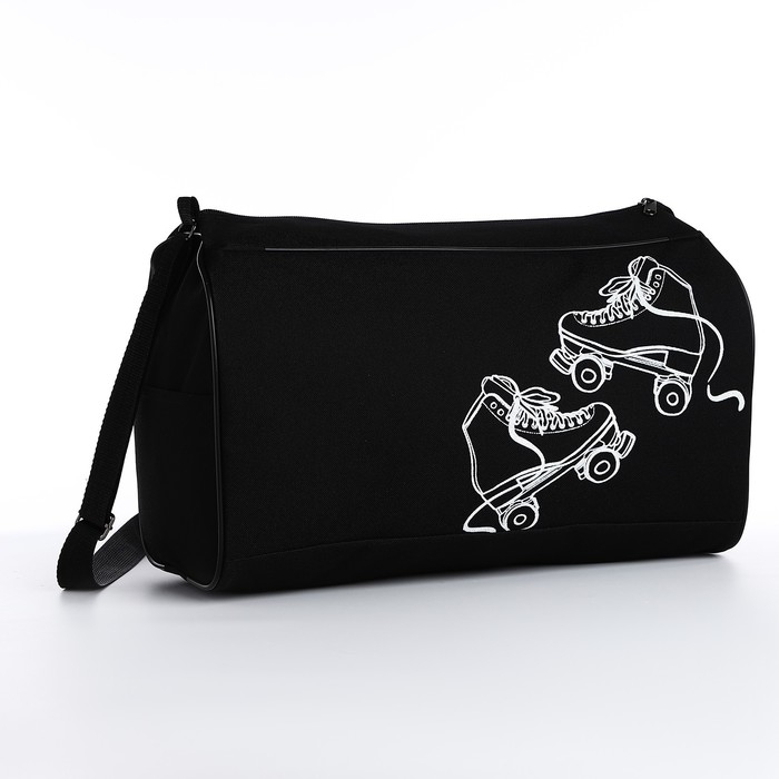 Сумка спорт Сумка спорт "Ролики", 40*24*21, отд на молнии, черный