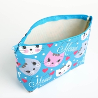 Косметичка на молнии, цвет синий Косметичка на молнии, цвет синий