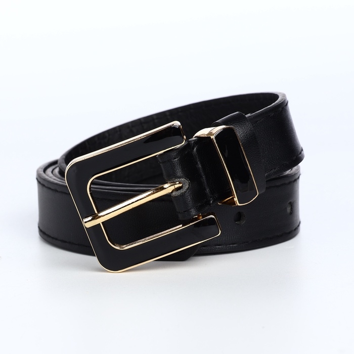 Ремень женский, ширина 2,3 см, пряжка металл, цвет чёрный Ремень женский, ширина 2,3 см, пряжка металл, цвет чёрный