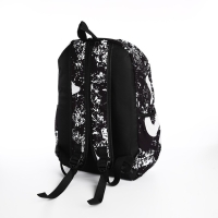 Рюкзак школьный на молнии, цвет чёрный