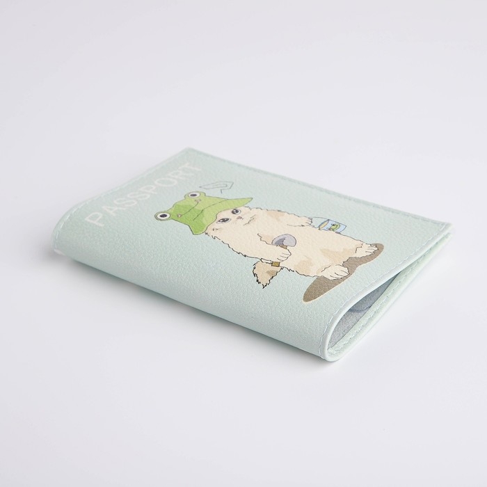 Обложка для паспорта, цвет мятный Обложка для паспорта, цвет мятный