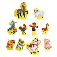 Набор напольный пазл с фигурками «Моя ферма», 10 фигурок, 42 детали Набор напольный пазл с фигурками «Моя ферма», 10 фигурок, 42 детали