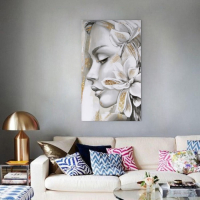 Картина &laquo;Девушка и цветы&raquo; 60х100 см