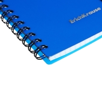 Тетрадь А6 на спирали, 80 листов в клетку, ErichKrause Ice Metallic, пластиковая обложка, на резинке, блок офсет 100% белизна, МИКС Тетрадь А6 на спирали, 80 листов в клетку, ErichKrause Ice Metallic, пластиковая обложка, на резинке, блок офсет 100% белизна, МИКС