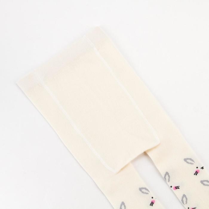 Колготки Крошка Я &laquo;Зайчики&raquo;, цвет молочный, рост 98-104 см