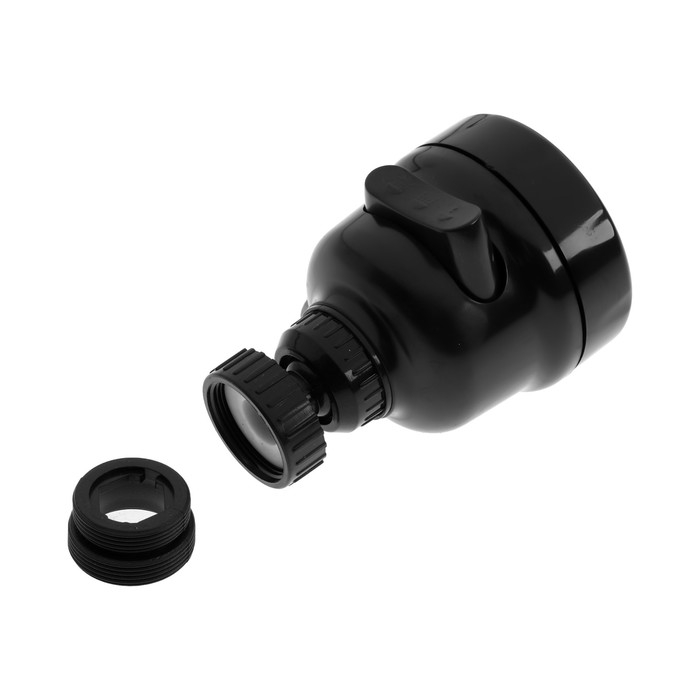 Аэратор ZEIN Z3611, трёхрежимный, на шарнире, с переходниками, черный Аэратор ZEIN Z3611, трёхрежимный, на шарнире, с переходниками, черный