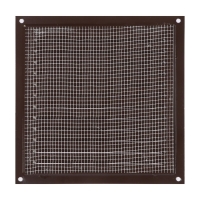 Решетка вентиляционная ZEIN Люкс РМ1919КР, 190 х 190 мм, с сеткой, металлическая, коричневая Решетка вентиляционная ZEIN Люкс РМ1919КР, 190 х 190 мм, с сеткой, металлическая, коричневая