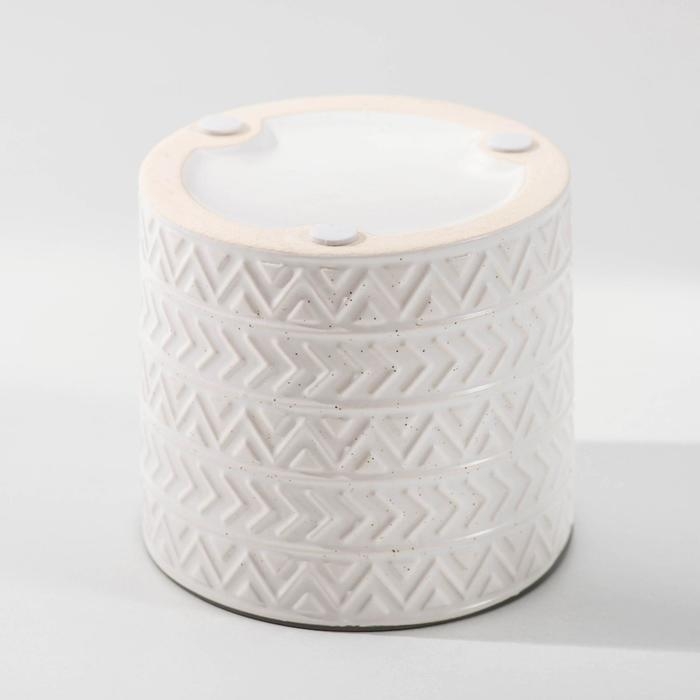 Банка керамическая для сыпучих продуктов «Этника», 400 мл, цвет белый Банка керамическая для сыпучих продуктов «Этника», 400 мл, цвет белый