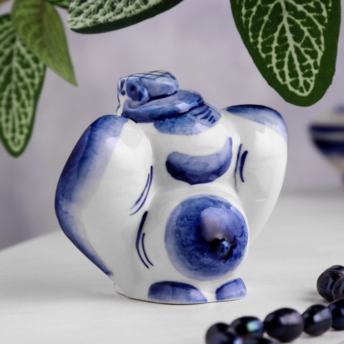 Сувенир &laquo;Слон в шляпе&raquo;, 8 см, гжель