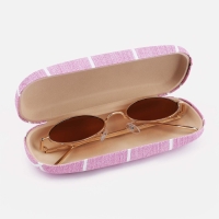 Футляр для очков на хлопушке, длина 16 см, цвет розовый Футляр для очков на хлопушке, длина 16 см, цвет розовый