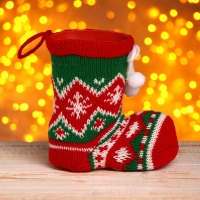 Конфетница «Сапожок», с бомбошками, вместимость 180 г, цвета МИКС Конфетница «Сапожок», с бомбошками, вместимость 180 г, цвета МИКС