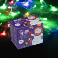 Гирлянда &laquo;Нить&raquo; 1.2 м, IP20, прозрачная нить, 12 LED, свечение мульти, фиксинг, 220 В