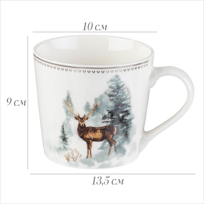 Новогодняя кружка Wilson&Young &laquo;Зимний лес&raquo;, 450 мл, 13,5&times;10&times;9 см