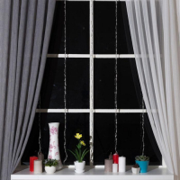 Гирлянда &laquo;Водопад&raquo; 2 &times; 1.5 м, IP20, прозрачная нить, 400 LED, свечение фиолетовое, 8 режимов, 220 В