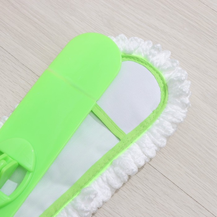 Швабра для мытья пола Доляна, микрофибра 38&times;8 см, гибкие края, телескопическая ручка 80(120) см