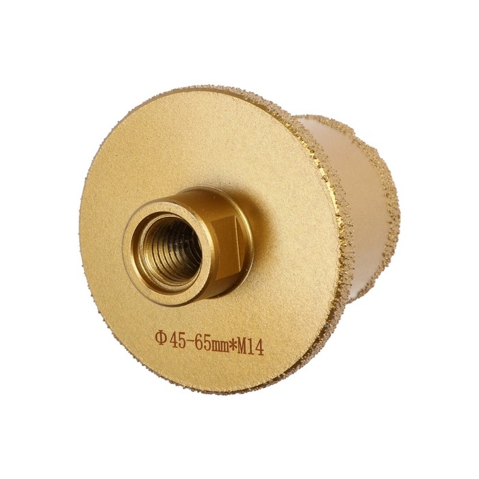 Коронка алмазная ТУНДРА, для УШМ, для отверстий под слив, по плитке, мрамору, 45/65 мм, М14 993530 Коронка алмазная ТУНДРА, для УШМ, для отверстий под слив, по плитке, мрамору, 45/65 мм, М14 993530