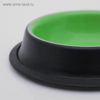 Миска с нескользящим основанием двухцветная универсальная, 225 мл, зеленая Миска с нескользящим основанием двухцветная универсальная, 225 мл, зеленая