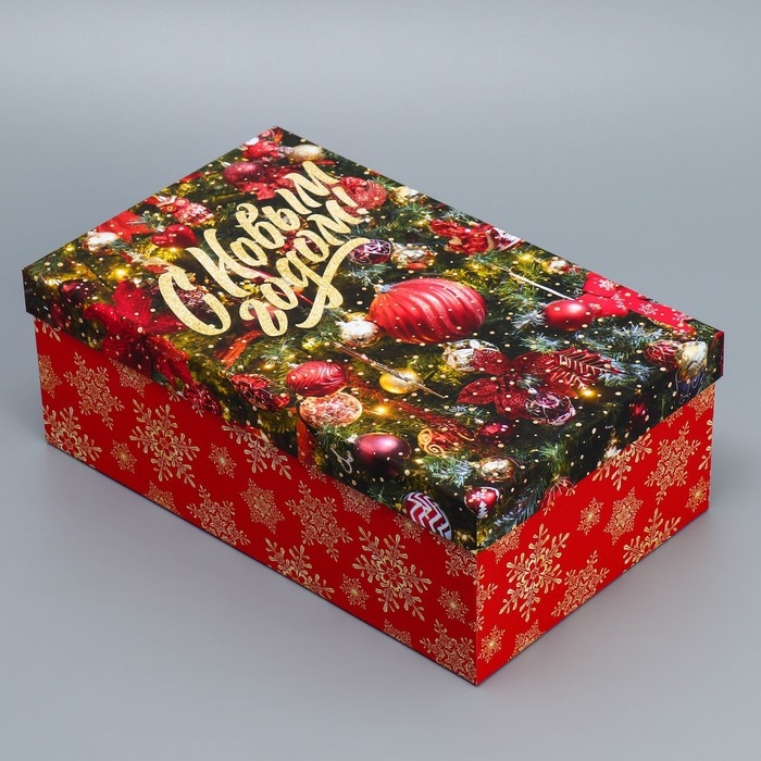 Набор подарочных коробок 10 в 1 &laquo;Елочные игрушки&raquo;, 12 х 7 х 4 - 32.5 х 20 х 12.5 см, Новый год