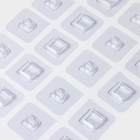 Крючки держатели двойные самоклеящиеся, набор 10 пар, 5,7×5,7×1см, цвет прозрачный Крючки держатели двойные самоклеящиеся, набор 10 пар, 5,7×5,7×1см, цвет прозрачный