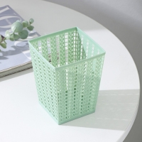 Корзинка для хранения &laquo;Плетение&raquo;, пластик, 9&times;9&times;12 см, цвет МИКС