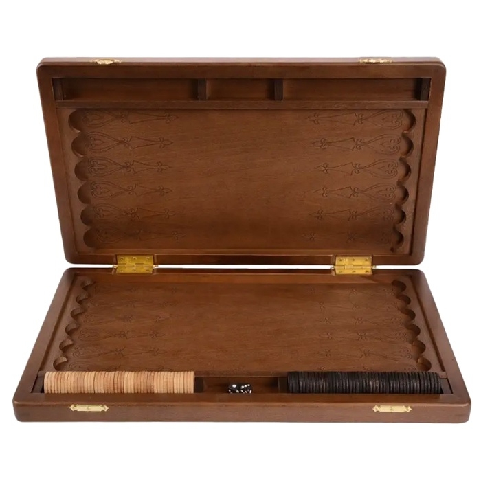 Нарды деревянные большие, резные Нарды деревянные большие, резные "Мишки в лесу", доска из массива бука, патина, 50 х 58 см