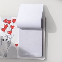 Магнит с блоком для записей "Котик с шариками" 12,5х9,5 см Магнит с блоком для записей "Котик с шариками" 12,5х9,5 см