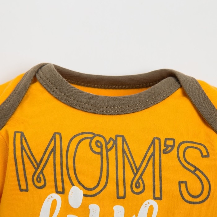 Боди Крошка Я Mom's boy, жёлтый, рост 86-92 см