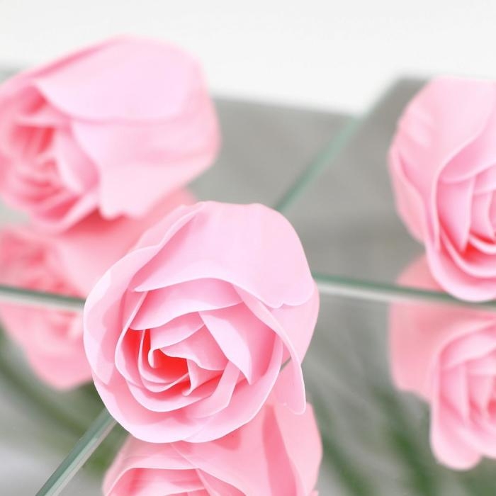 Мыльные розочки, розовые, набор 9 шт. Мыльные розочки, розовые, набор 9 шт.